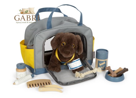 small foot Plyšový pes s pečovatelskou sadou- poškozený obal