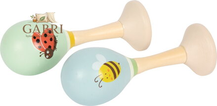 small foot Dřevěné rumba koule Včelka a Beruška sada 2 ks