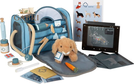 small foot Plyšový králíček s pečovatelskou veterinární sadou