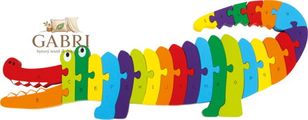 small foot Vkládací puzzle krokodýl ABC