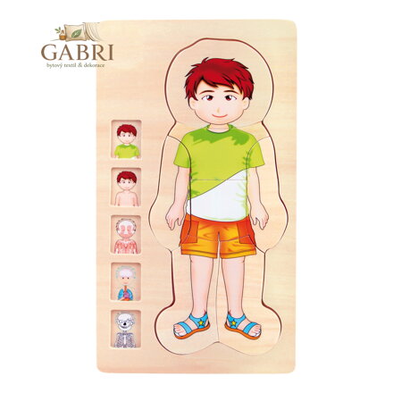 small foot Dřevěné hračky puzzle anatomie Tim