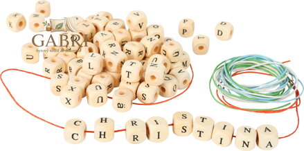 small foot Velký dřevěný řetízek z písmen