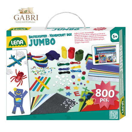 Lena Kreativní kufřík Jumbo modrý 800 ks