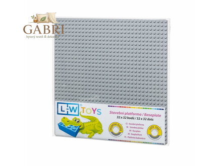 L-W Toys Základová deska 32x32 světle šedá
