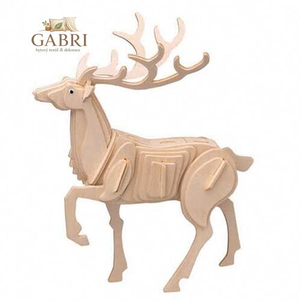 Woodcraft Dřevěné 3D puzzle jelen