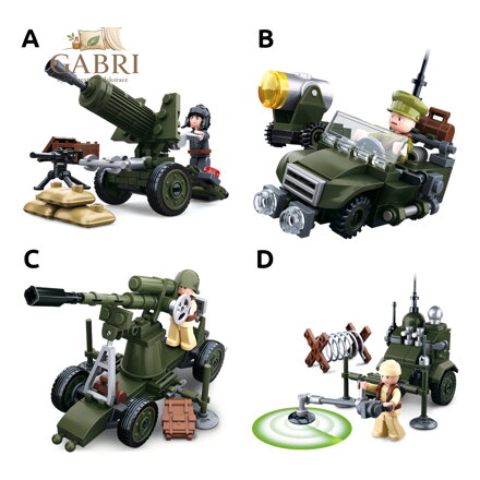 Sluban WWII M38-B0678 4into1 Display 4druhy / 8ks