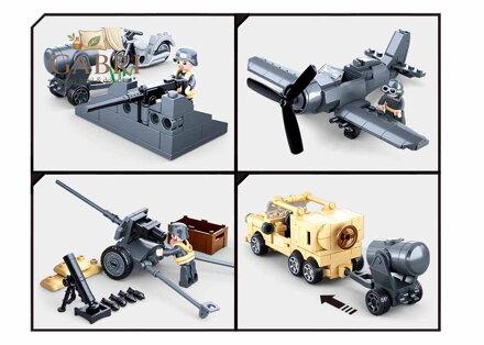 Sluban Army M38-B0812 Vojenská vozidla - poškozený obal