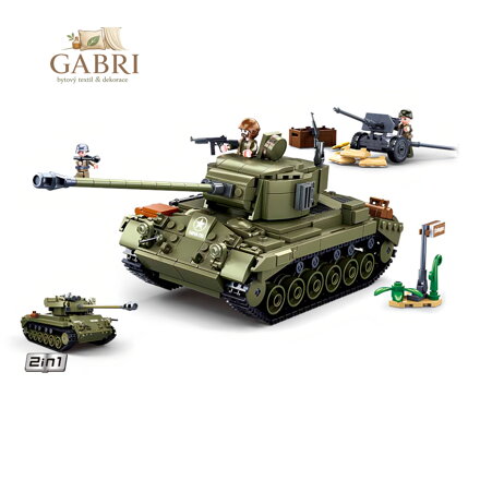 Sluban Army N38-B0860 Střední tank 2v1 a protiletecké dělo