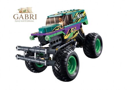 Sluban Power Bricks M38-B1161 Natahovací auto Bigfoot Green-Purple Speed ​​​​Kixx