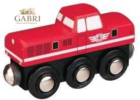 Maxim Dřevěná dieselová lokomotiva červená