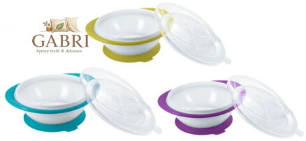 NUK Easy Learning Dětská miska se 2 víčky a přísavkou 1ks