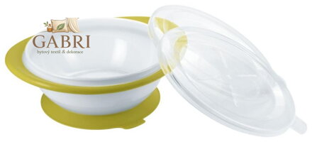 NUK Easy Learning Dětská miska se 2 víčky a přísavkou zelená