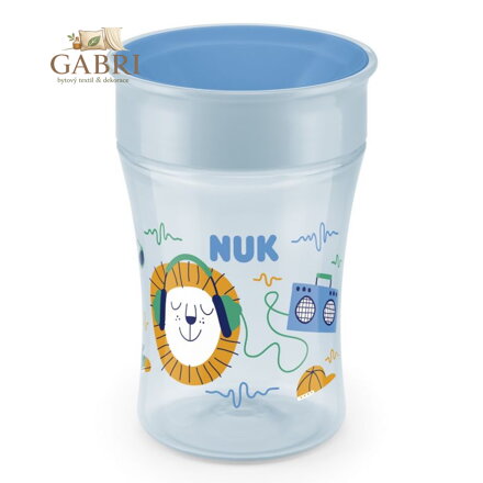 NUK hrnek Magic Cup s víčkem 230ml modrá