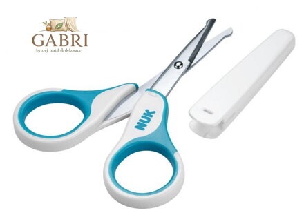 NUK Dětské zdravotní nůžky s krytem modrá