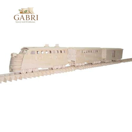 Woodcraft Dřevěné 3D puzzle vlak