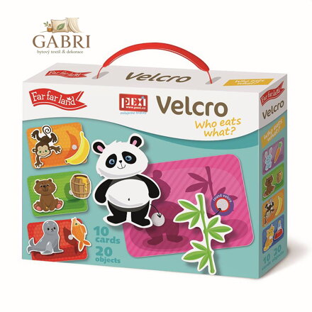 Pexi Velcro skládačky - Kdo co jí?