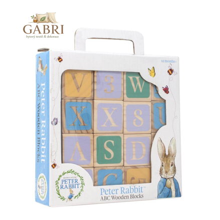 Rainbow Dřevěné obrázkové kostky králíka Petra