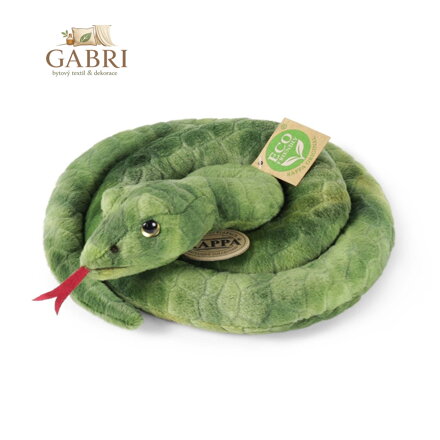 Rappa Plyšový had zelený 90 cm ECO-FRIENDLY