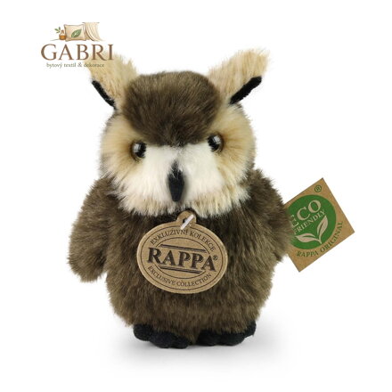 Rappa Plyšový pták sova/výr 13 cm ECO-FRIENDLY