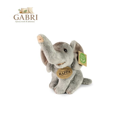 Rappa Plyšový slon sedící 15 cm ECO-FRIENDLY