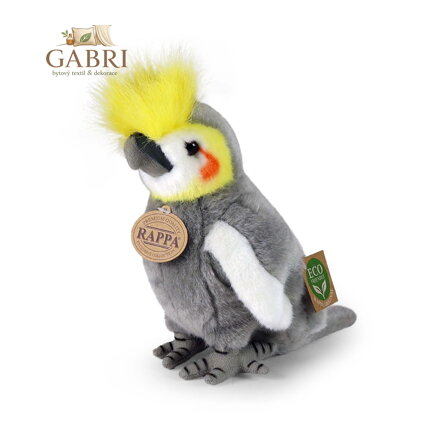 Rappa Plyšový papoušek korela chocholatá 18 cm ECO-FRIENDLY