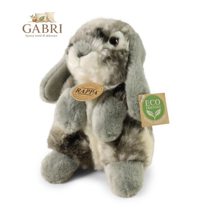 Rappa Plyšový králík šedý 19 cm ECO-FRIENDLY