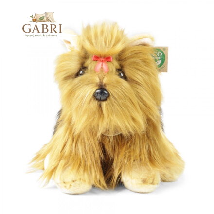 Rappa Plyšový pes jorkšír sedící 30 cm ECO-FRIENDLY