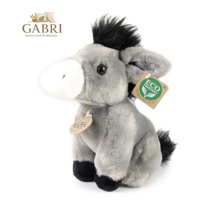 Rappa Plyšový osel sedící 18 cm ECO-FRIENDLY