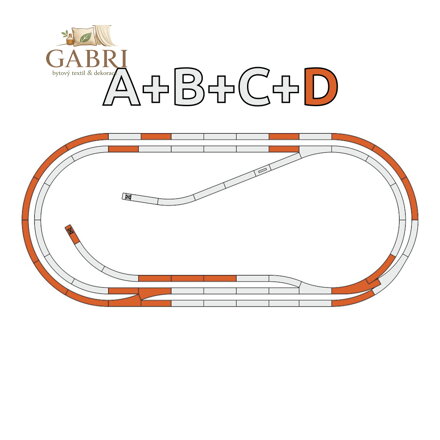 Roco Geoline Sada kolejí D (paralelní trať) s podložím - 61103