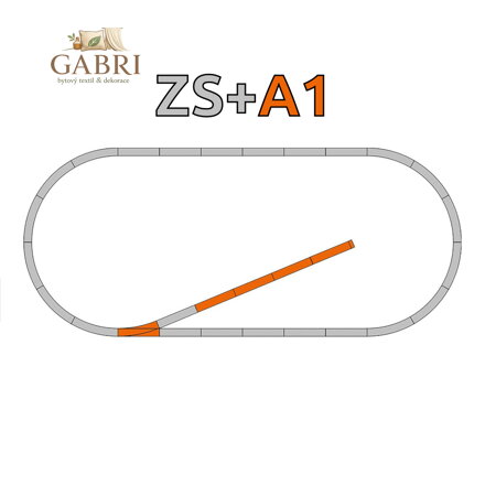 Roco Geoline Sada kolejí A1 (kusá kolej) s podložím - 61150