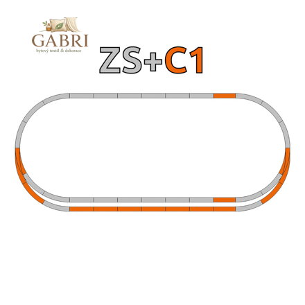 Roco Geoline Sada kolejí C1 (paralelní úsek) s podložím - 61152