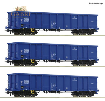 Roco Sada 3 ks otevřených nákladních vagónů PKP Cargo - 6600100