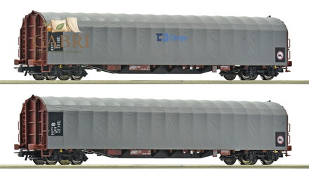 Roco Sada 2 ks čtyřnápravových vozů s posuvnou plachtou Rils-y ČD Cargo - 6600159