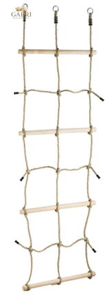 2Kids Toys Šplhací síť s dřevěnými příčkami