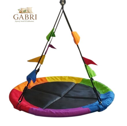 2Kids Toys Houpačka Čapí hnízdo s vlajkami barevné