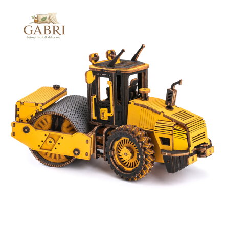 RoboTime 3D dřevěná mechanická skládačka Silniční válec