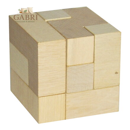 Detoa Dřevěný hlavolam kostka