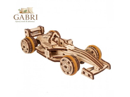 Ugears 3D dřevěné mechanické puzzle Compact Racer