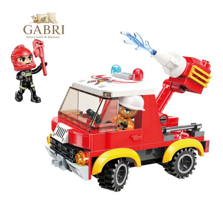 Qman Mine City Fire Line W12011-1 Lehký hasičský vůz