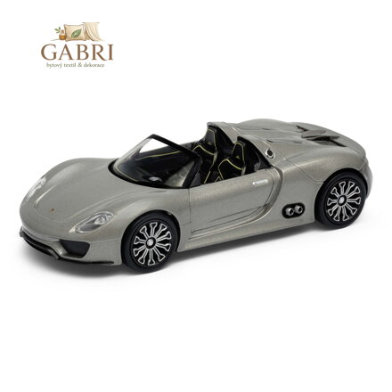 Welly Porsche 918 Spyder (concept) 1:34 stříbrné