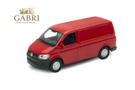 Welly Volkswagen Transporter T6 VAN 1:34 červená