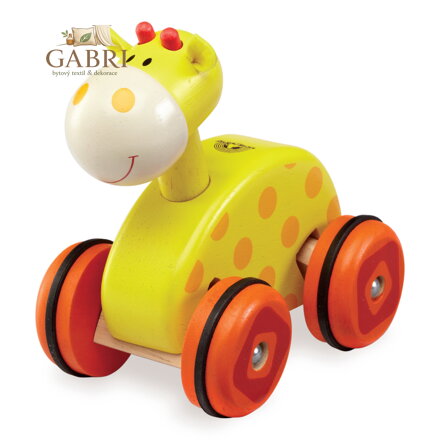 Wonderworld Dřevěná žirafa na kolečkách