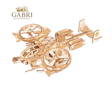 Woodcraft Dřevěné 3D puzzle RDA bitevní vrtulník