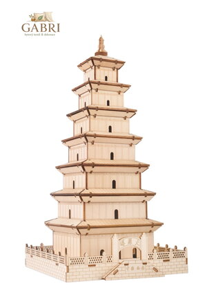 Woodcraft Dřevěné 3D puzzle Velká pagoda divoké husy