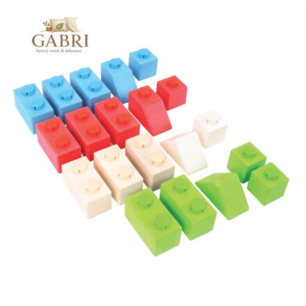 Bigjigs Baby Dřevěné Spojkostky Primary set