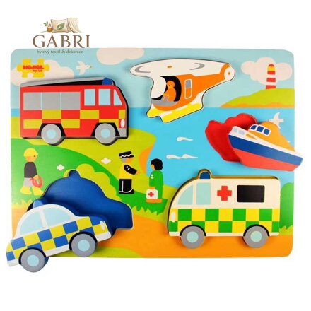 Bigjigs Toys Vkládací puzzle záchranáři