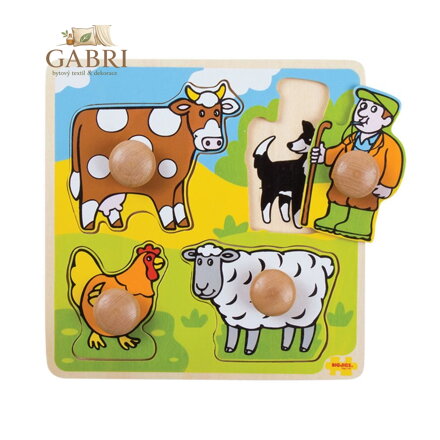 Bigjigs Toys Vkládací edukativní puzzle farma