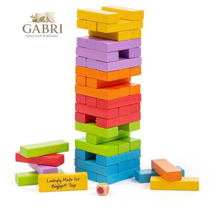 Bigjigs Toys Barevná Vratká věž