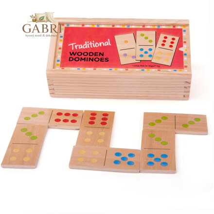 Bigjigs Toys Dřevěné domino klasické