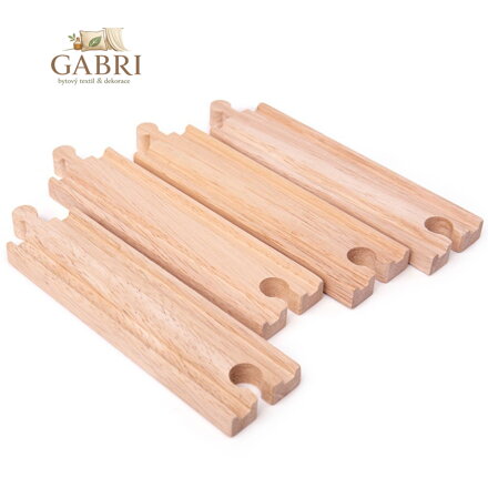 Bigjigs Rail Dlouhé rovné koleje 21 cm 4 ks